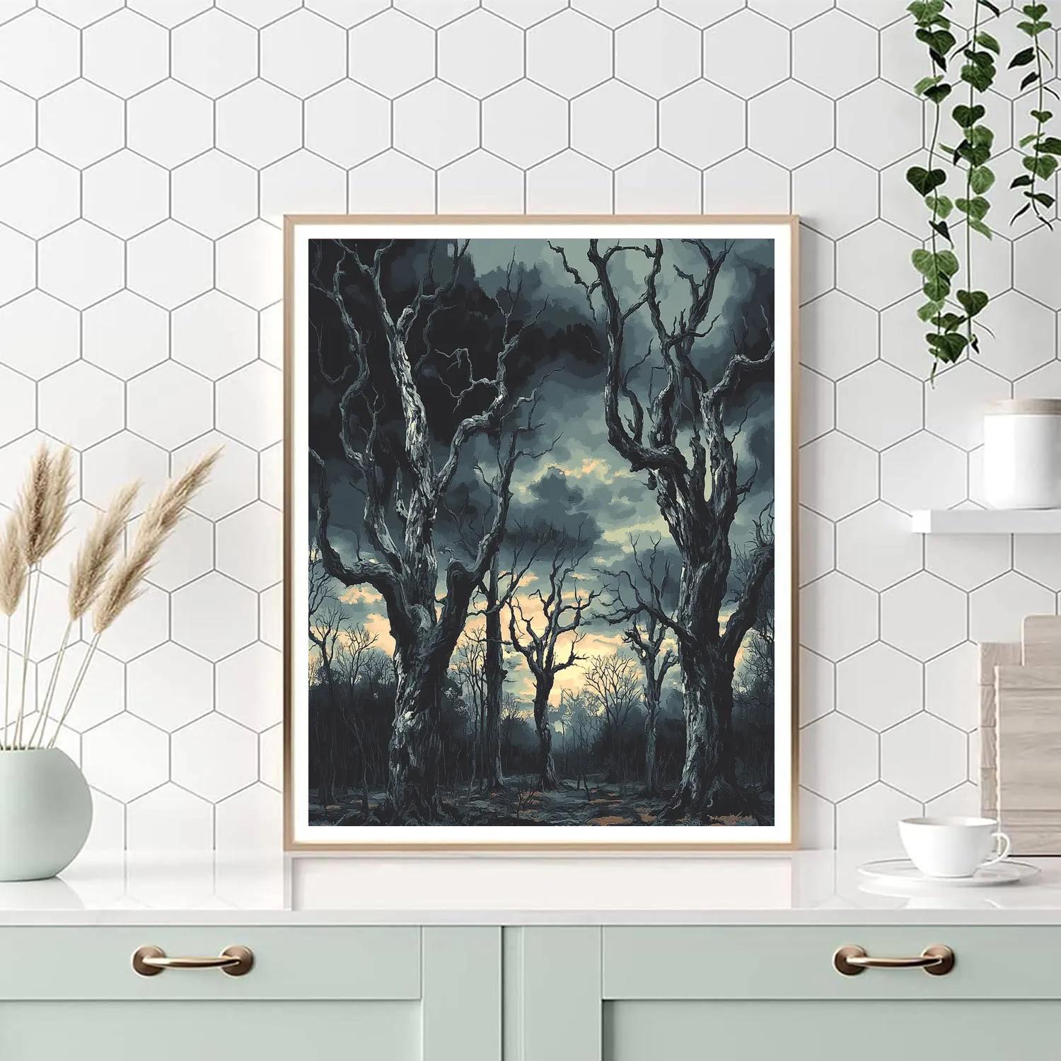 Francisco Goya Inspired Echoing Shadows Of The Withered Grove paint by color