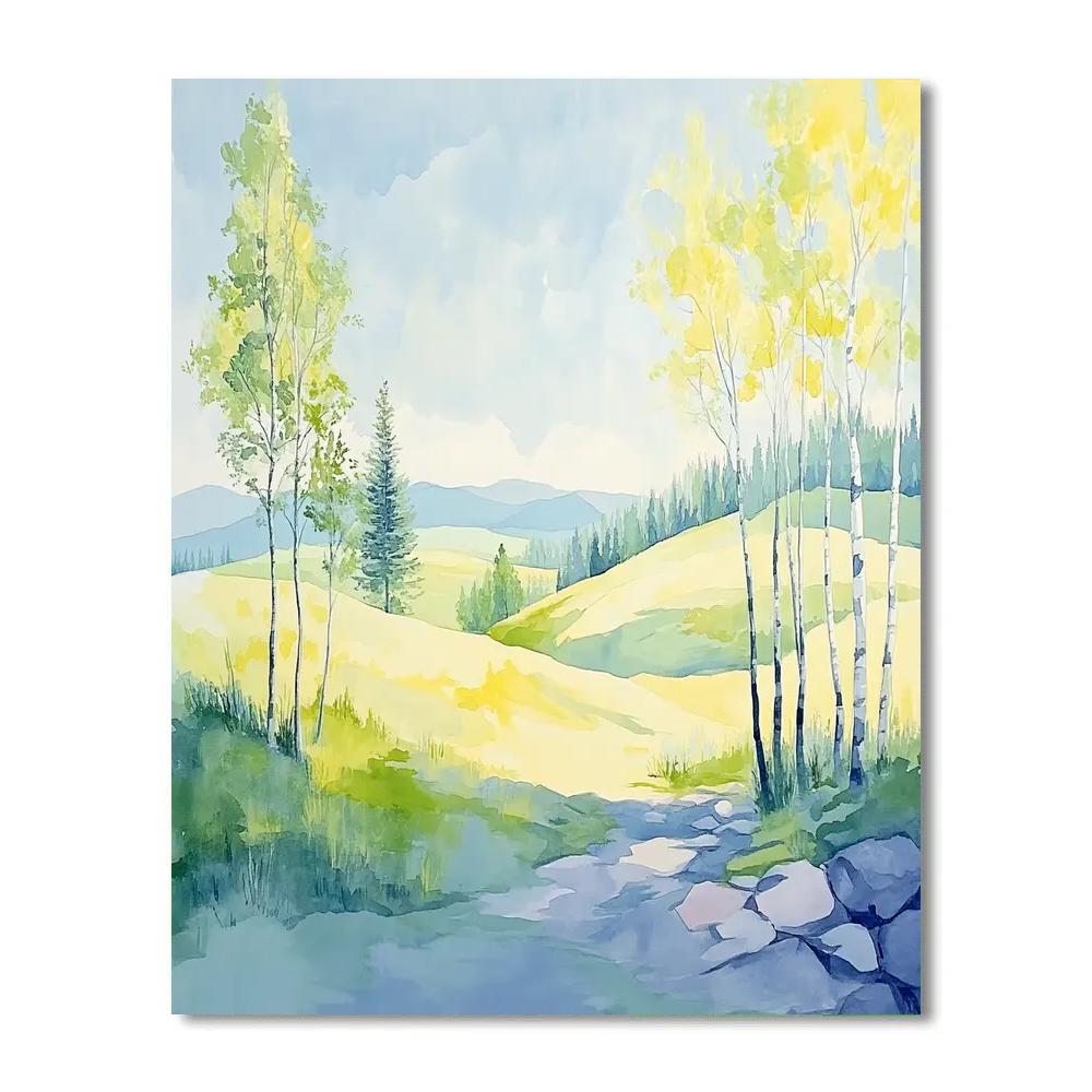 Franklin Carmichael Inspired Spring Hills In Fresh Light Numbered painting kits