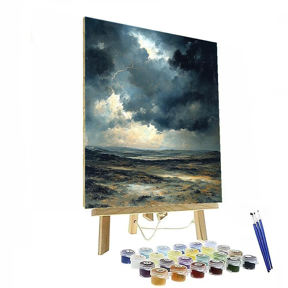Francisco Goya Inspired Silent Tempest Above Desolate Moor paint by numbers