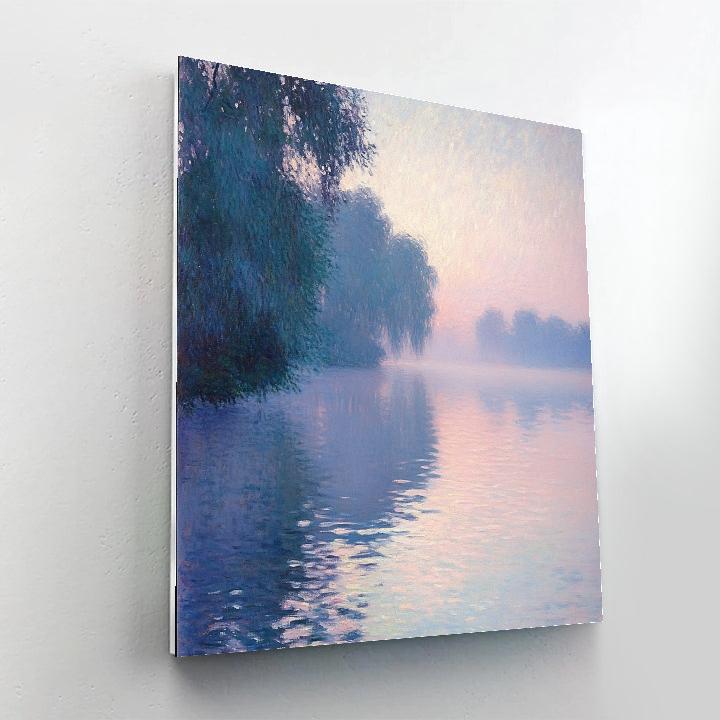 Monet Inspired Misty Lake Morning Numbered painting kits