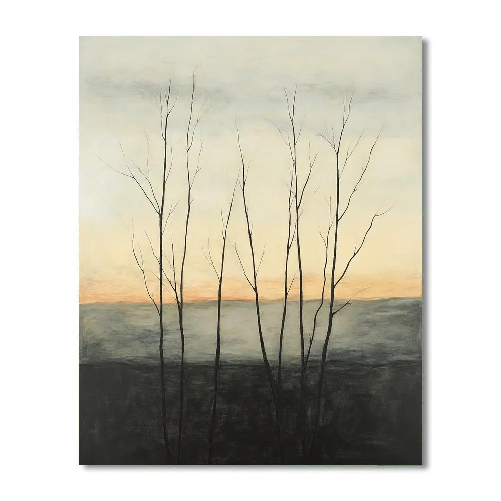 Francisco Goya Inspired Mournful Horizon Behind Twisted Branches DIY paint by numbers