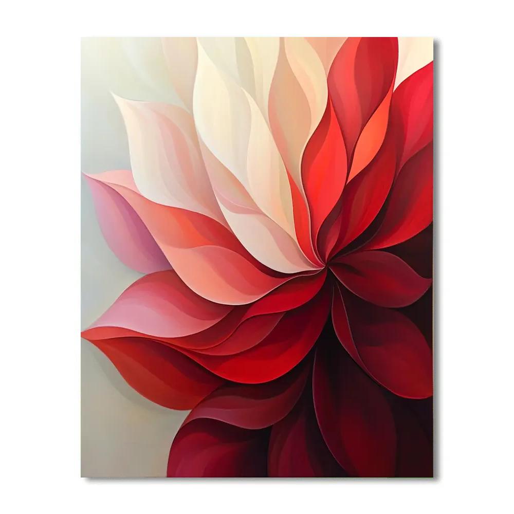 Georgia O’Keeffe Inspired Monumental Petal Study In Crimson Painting by numbers kit