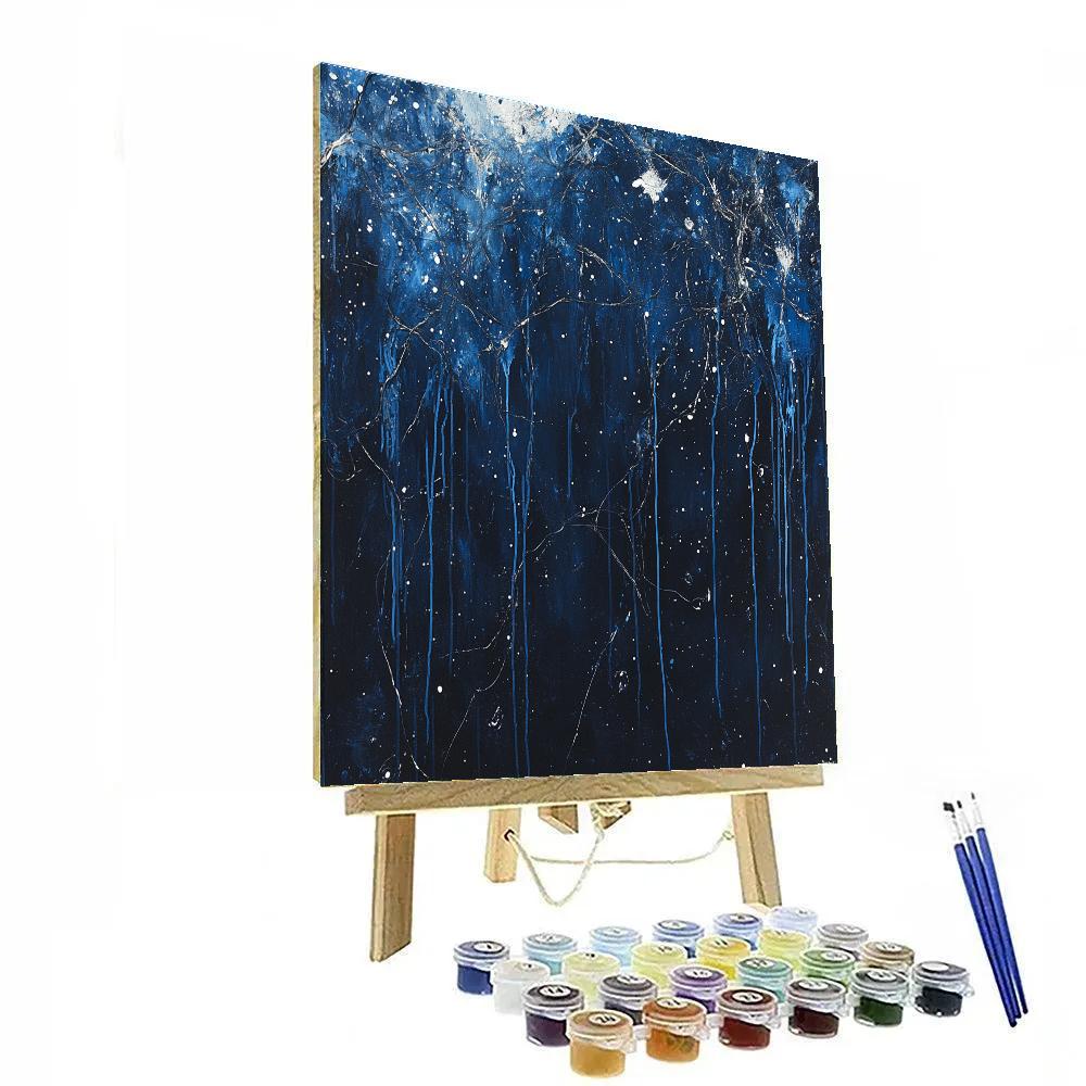 Jackson Pollock Inspired Tectonic Drift Of Night Currents painting number kit