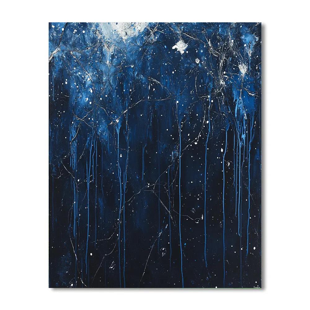 Jackson Pollock Inspired Tectonic Drift Of Night Currents painting number kit