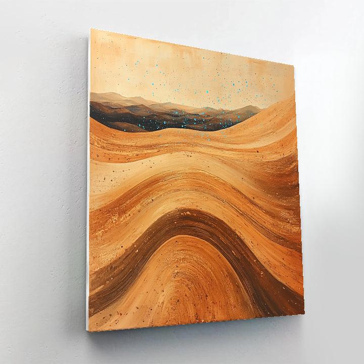 Jackson Pollock Inspired Desert Wind Looping Ochre Network Paint by numbers art