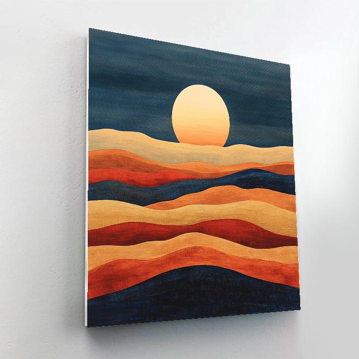 Georgia O’Keeffe Inspired Rolling Hills Of Sunset Ocher painting number kit