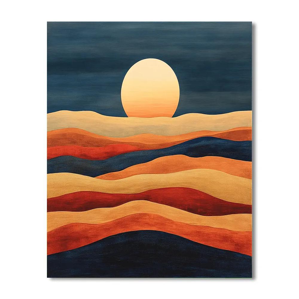 Georgia O’Keeffe Inspired Rolling Hills Of Sunset Ocher painting number kit