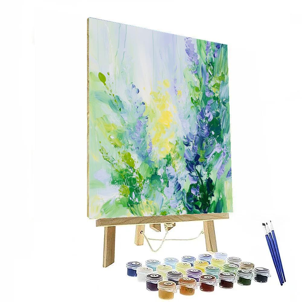 Jackson Pollock Inspired Verdant Pulse Of Spring Veils Paint by numbers kits