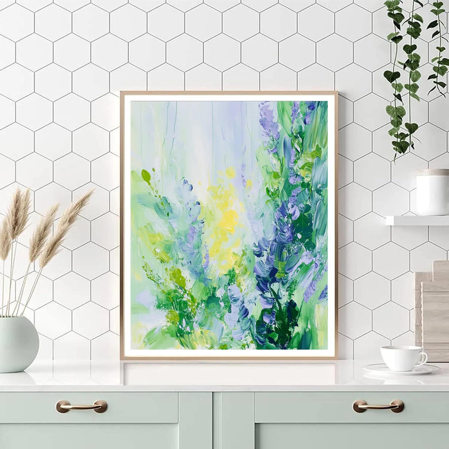 Jackson Pollock Inspired Verdant Pulse Of Spring Veils Paint by numbers kits