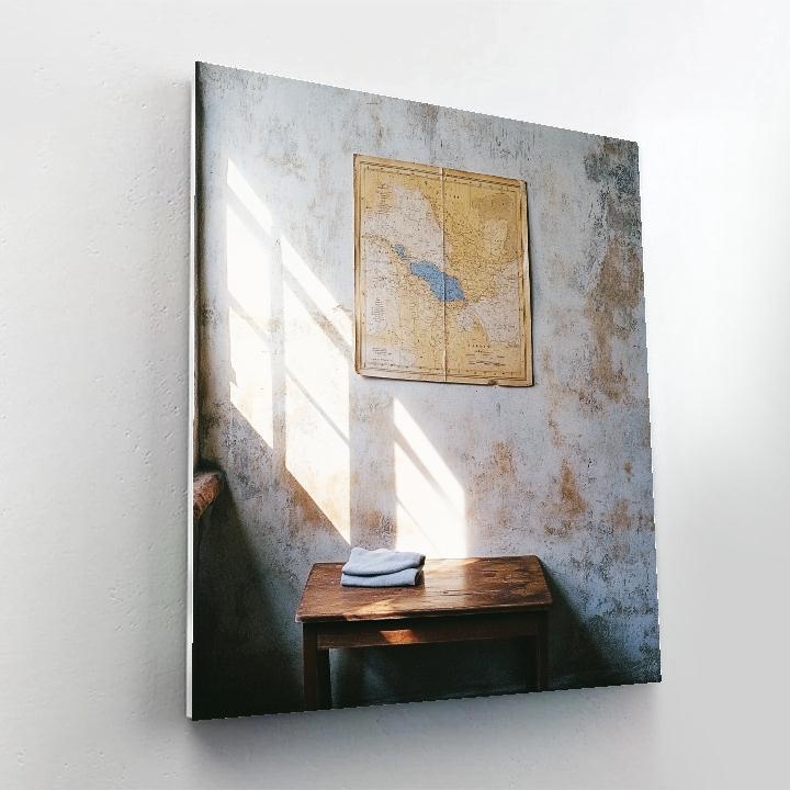 Johannes Vermeer Inspired Interior Wall With Old Map And Light Painting by numbers kit
