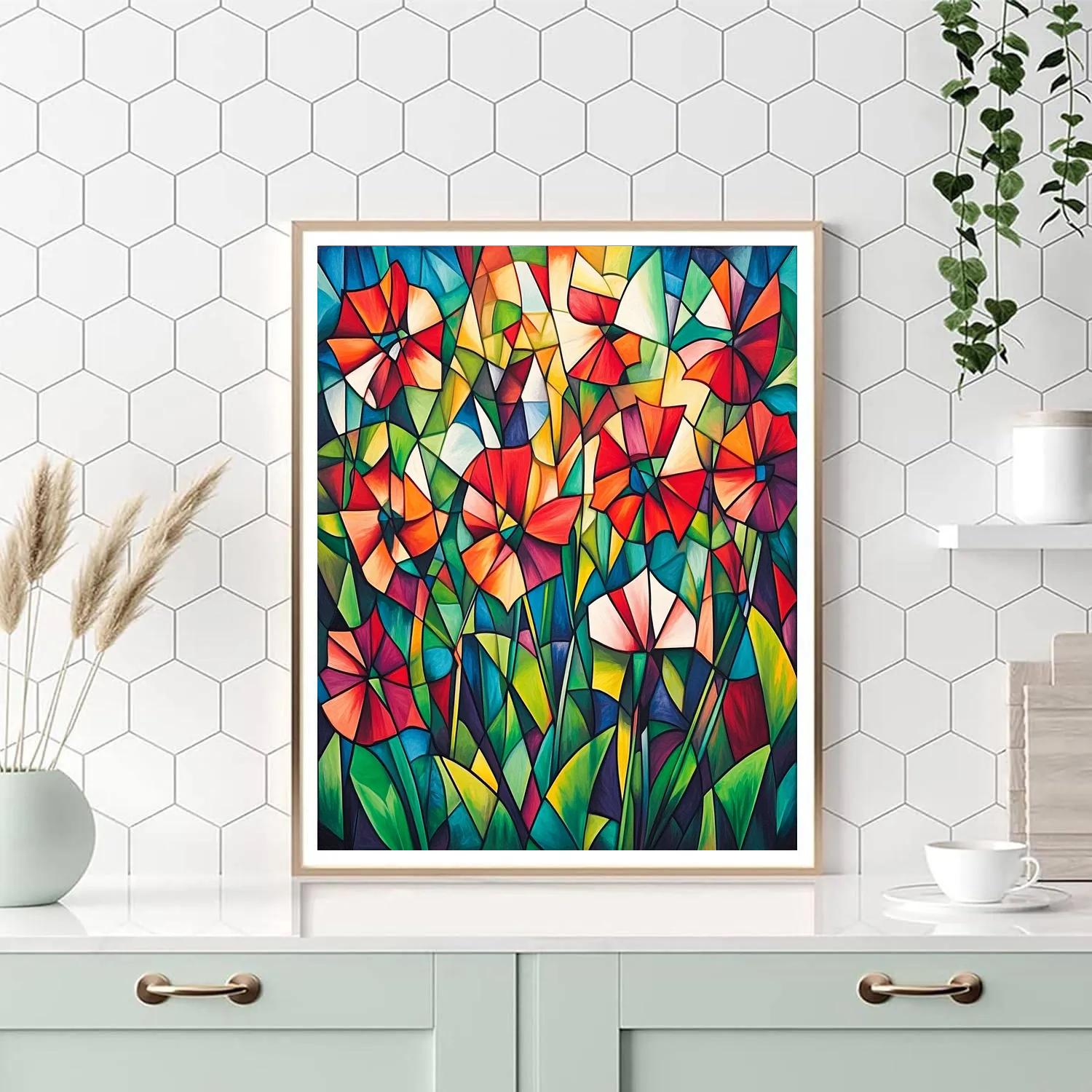 Picasso Inspired Surreal Garden Painting by numbers kit