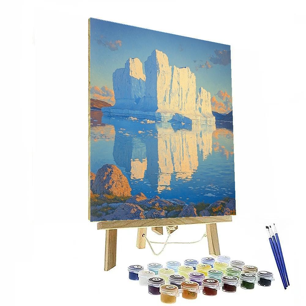 Lawren Harris Inspired Radiant Arctic Iceberg paint by numbers