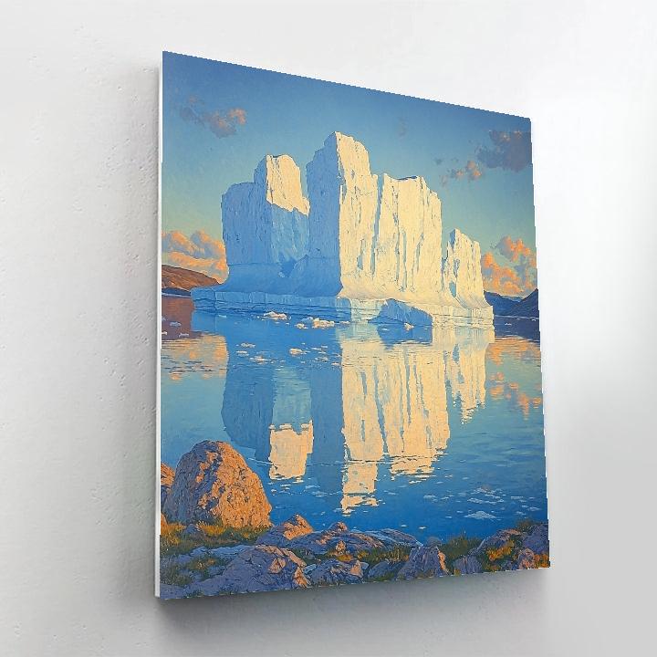 Lawren Harris Inspired Radiant Arctic Iceberg paint by numbers