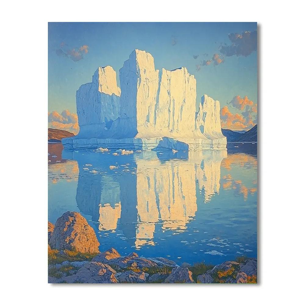Lawren Harris Inspired Radiant Arctic Iceberg paint by numbers