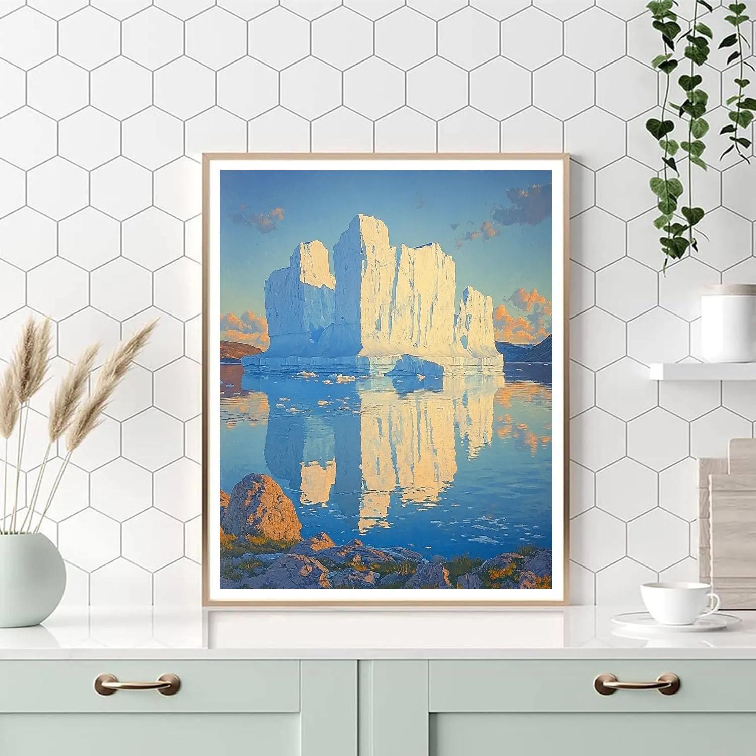 Lawren Harris Inspired Radiant Arctic Iceberg paint by numbers