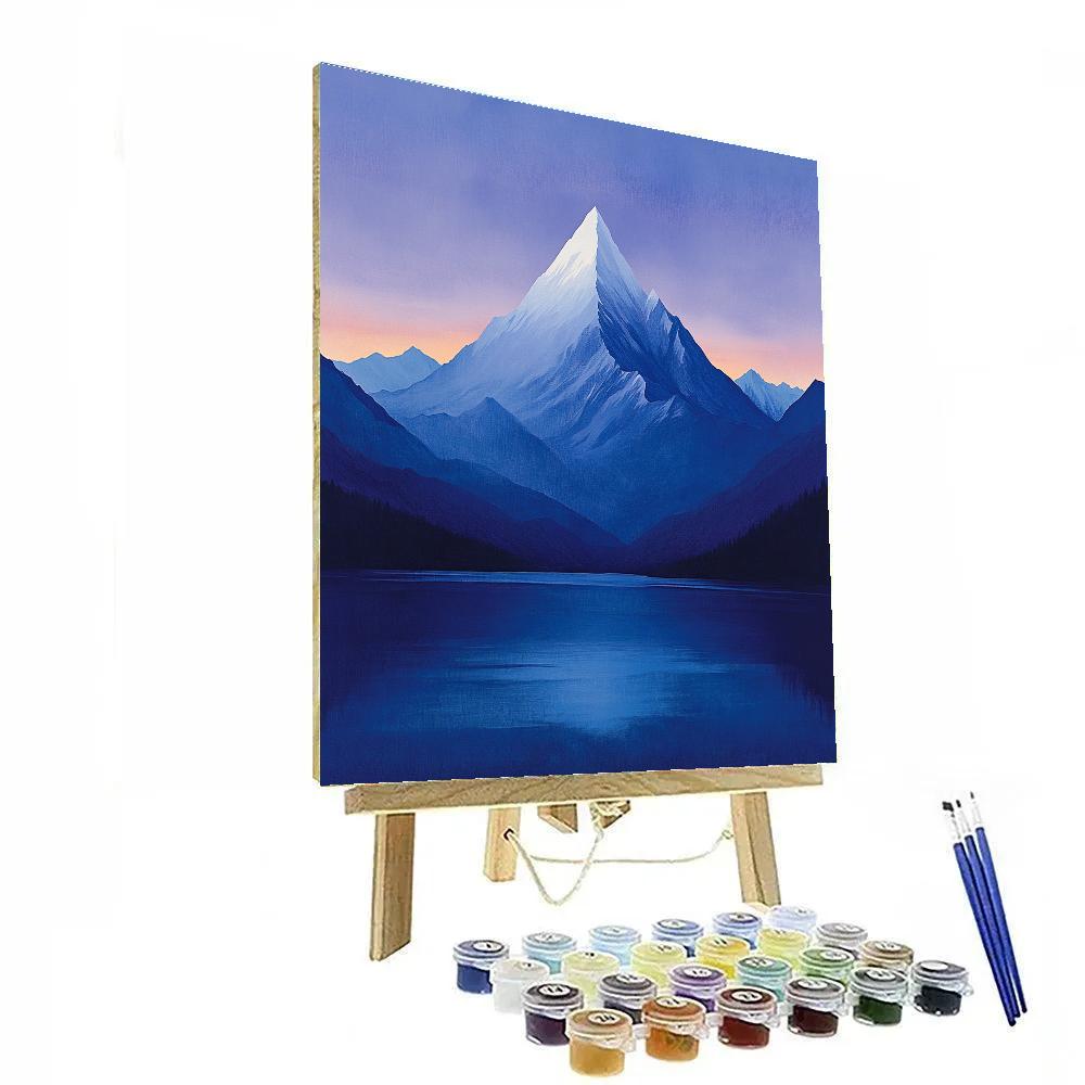 Lawren Harris Inspired Snow-Capped Midnight Mountain Paint by numbers kits