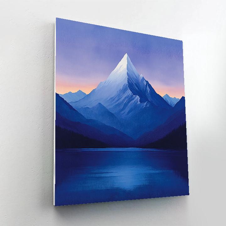 Lawren Harris Inspired Snow-Capped Midnight Mountain Paint by numbers kits