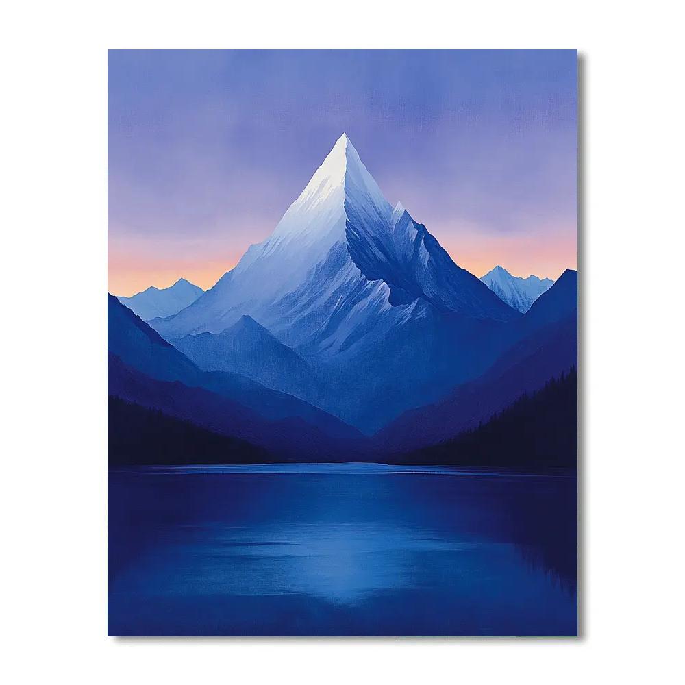 Lawren Harris Inspired Snow-Capped Midnight Mountain Paint by numbers kits