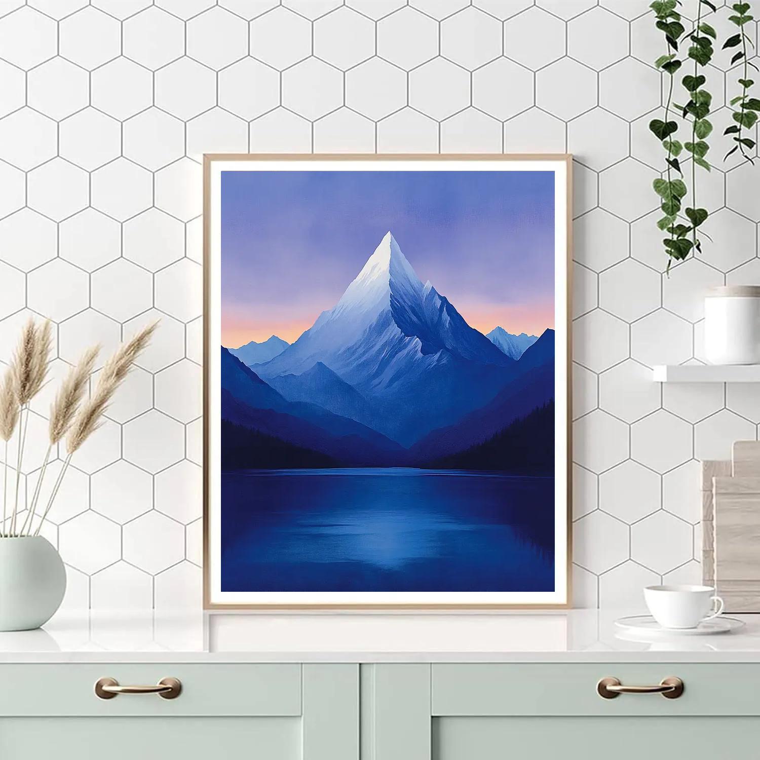 Lawren Harris Inspired Snow-Capped Midnight Mountain Paint by numbers kits