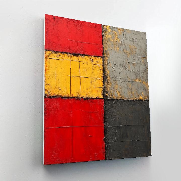 Jean-Paul Riopelle Inspired Fiery Tectonic Field paint by number