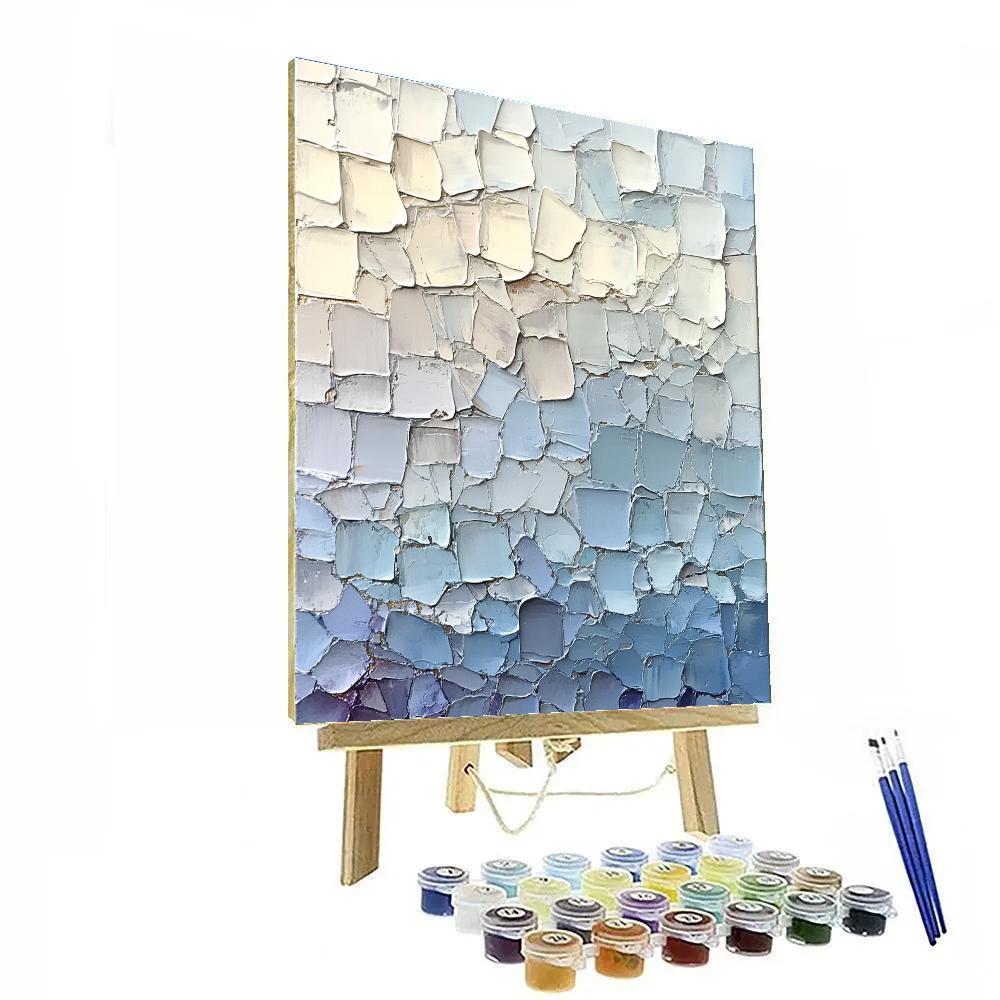 Jean-Paul Riopelle Inspired Frosted Lake Tessellation paint by number