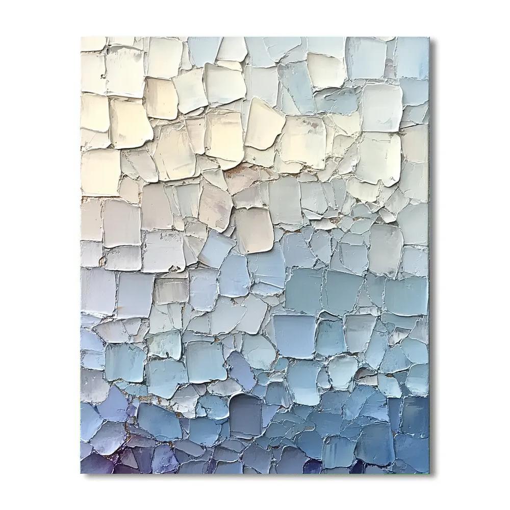 Jean-Paul Riopelle Inspired Frosted Lake Tessellation paint by number