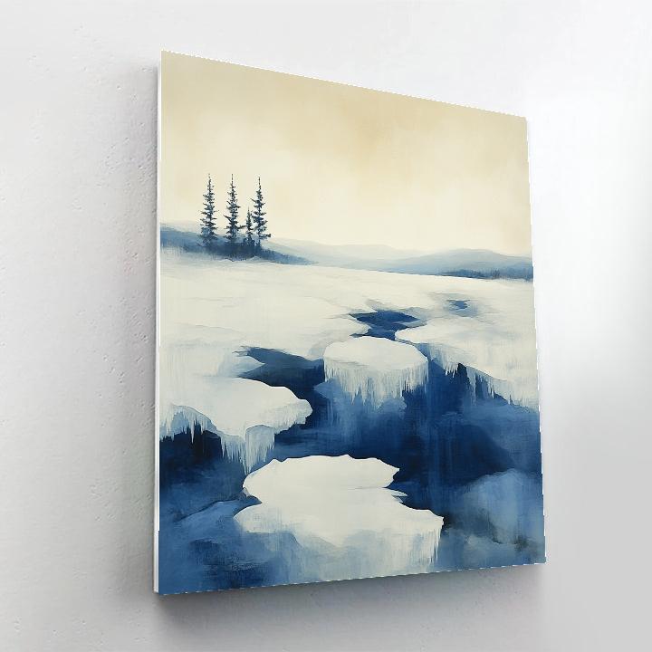 Lawren Harris Inspired Glacial Reverie Over Frozen Tundra Numbered painting kits