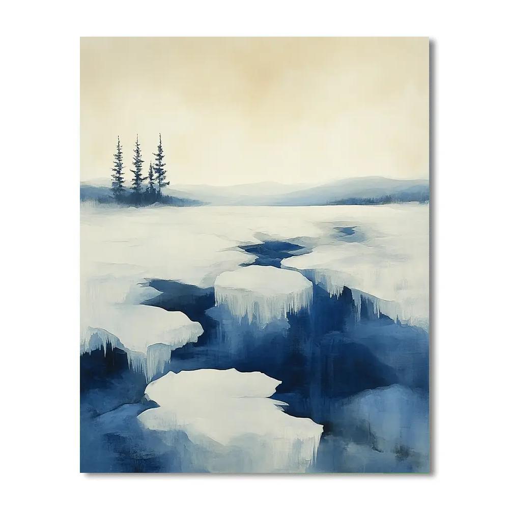 Lawren Harris Inspired Glacial Reverie Over Frozen Tundra Numbered painting kits