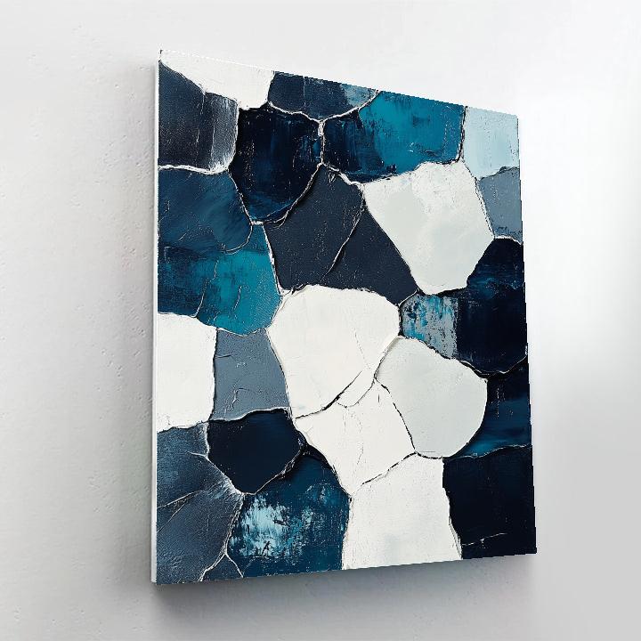 Jean-Paul Riopelle Inspired Lunar Tundra Mosaic Number painting