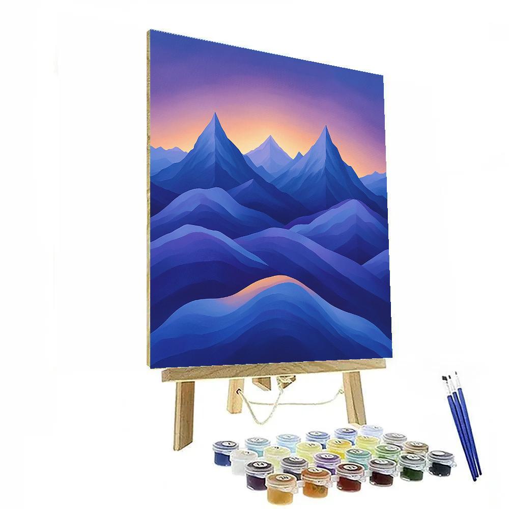 Lawren Harris Inspired Twilight Peaks Amidst Silent Snowfields paint by numbers