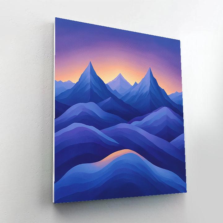 Lawren Harris Inspired Twilight Peaks Amidst Silent Snowfields paint by numbers