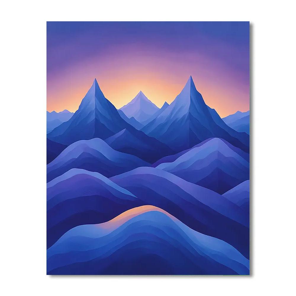 Lawren Harris Inspired Twilight Peaks Amidst Silent Snowfields paint by numbers