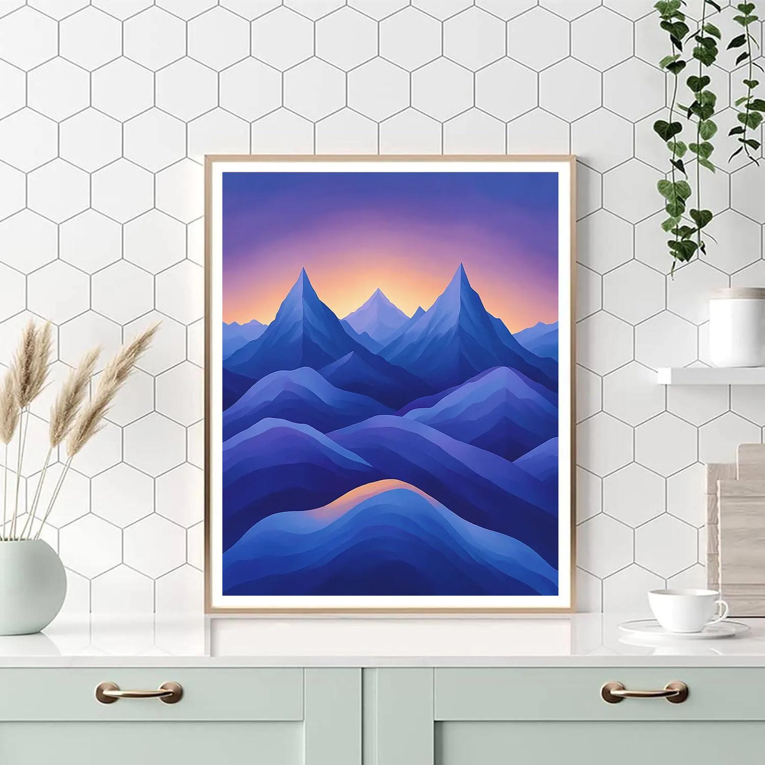 Lawren Harris Inspired Twilight Peaks Amidst Silent Snowfields paint by numbers