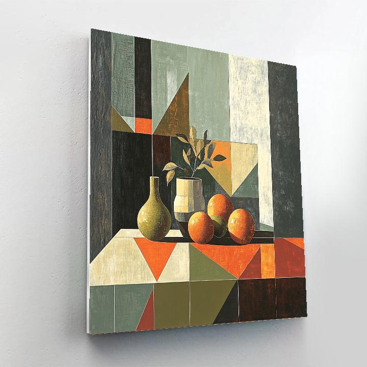 Pablo Picasso Inspired Fractured Orchard Still Life paint by numbers