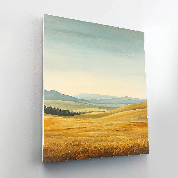 Raphael Inspired Idealized Golden Meadow With Soft Blue Skies Number painting