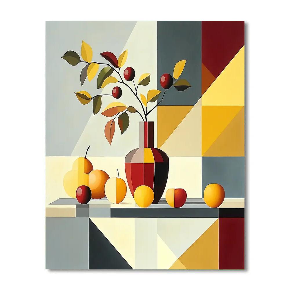 Pablo Picasso Inspired Cubist Still Life With Fractured Vase Number painting