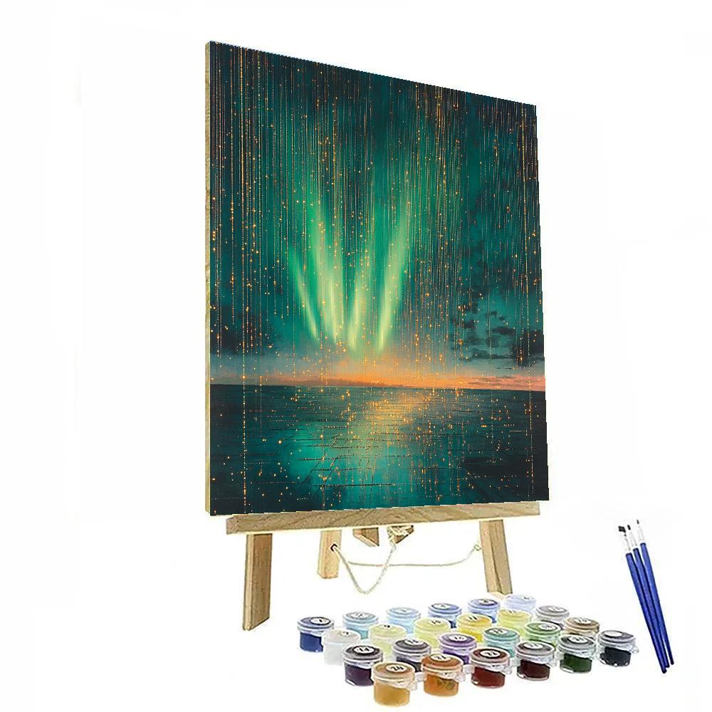 Georges Seurat Inspired Aurora Wave Field Paint by numbers kits