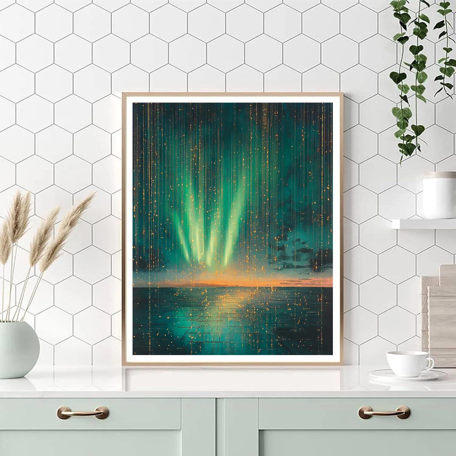 Georges Seurat Inspired Aurora Wave Field Paint by numbers kits