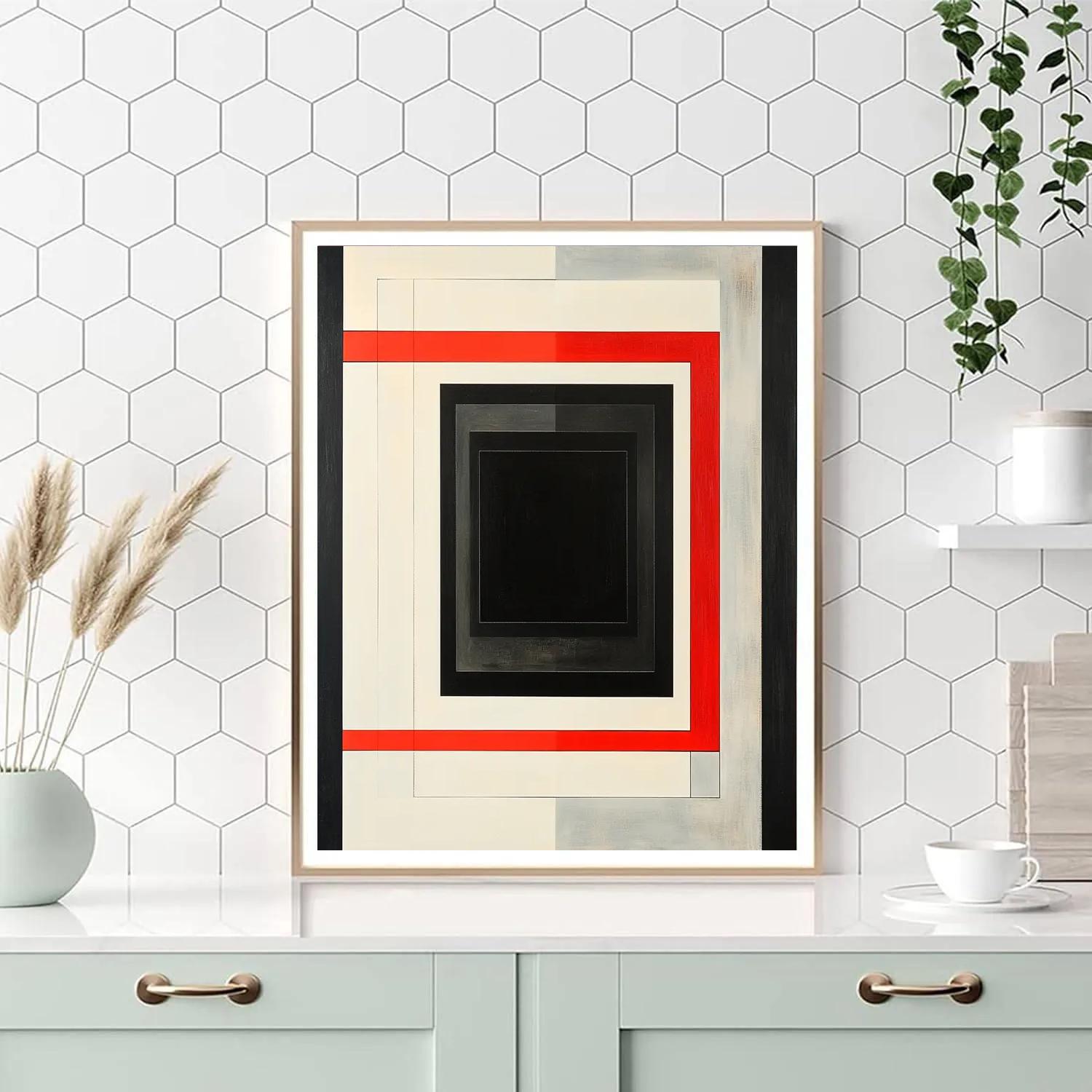Kazimir Malevich Inspired Cosmic Square Harmony paint by color
