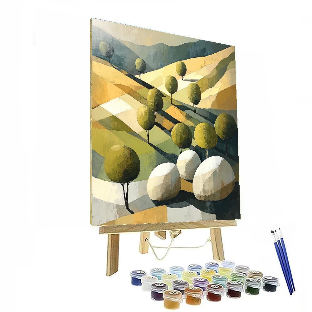 Paul Cézanne Inspired Orchard Of Stones Number painting