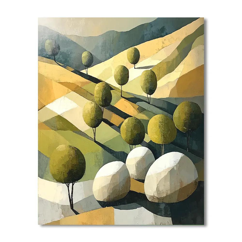 Paul Cézanne Inspired Orchard Of Stones Number painting
