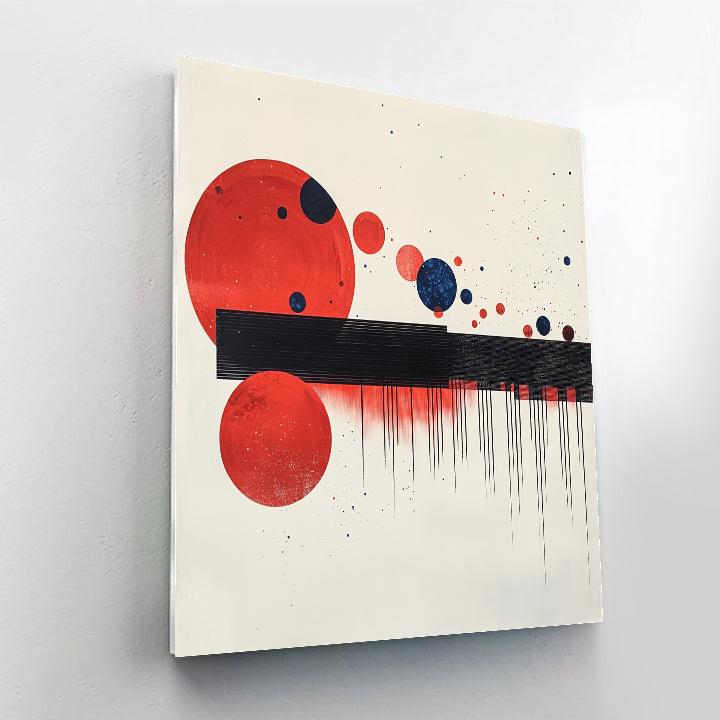 Kazimir Malevich Inspired Red Orbit Sequence paint by color