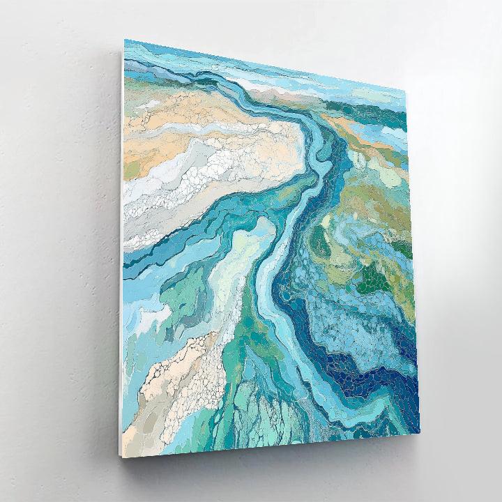Georges Seurat Inspired River Delta Abstraction Paint by numbers kits