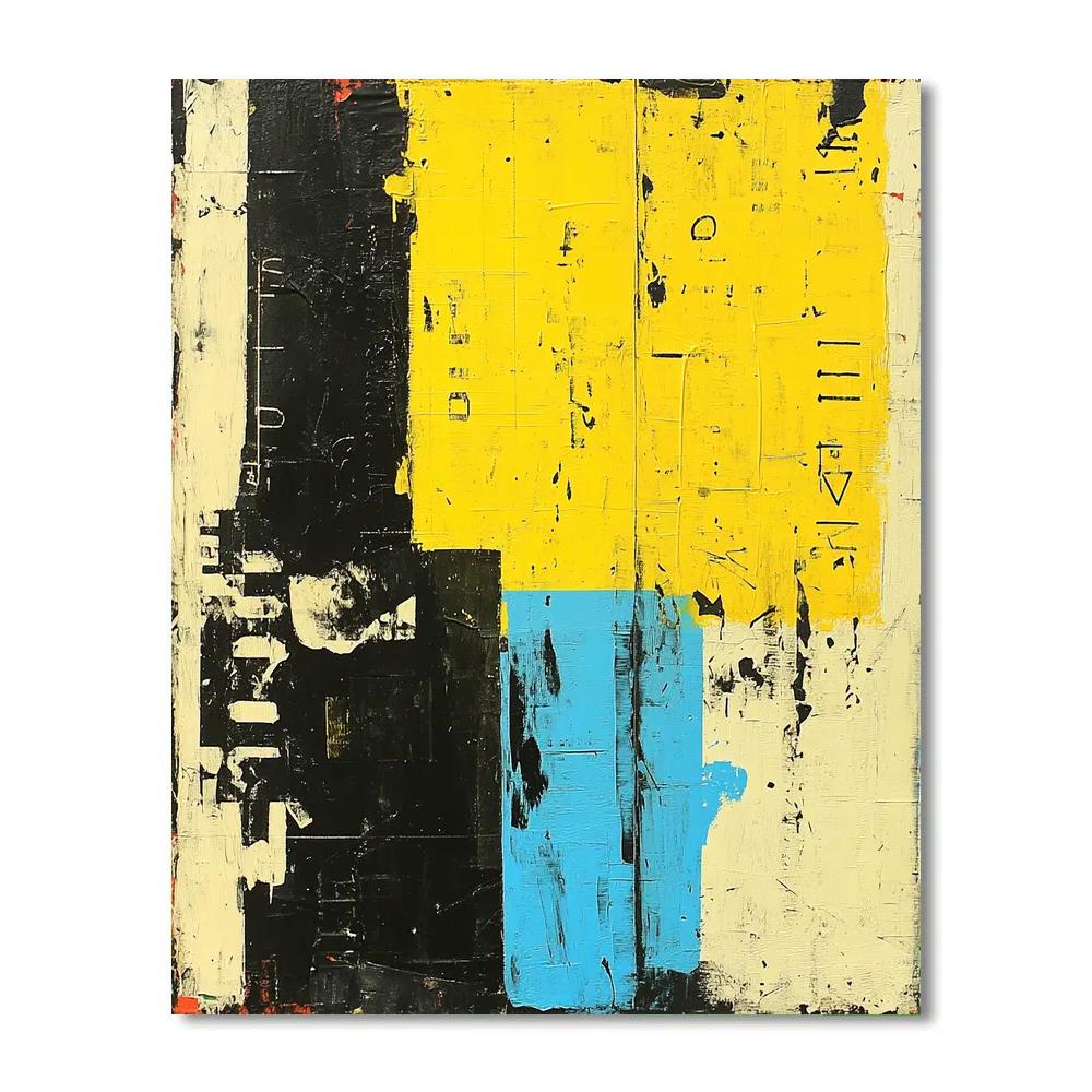 Jean-Michel Basquiat Inspired Language Of Lines paint by color