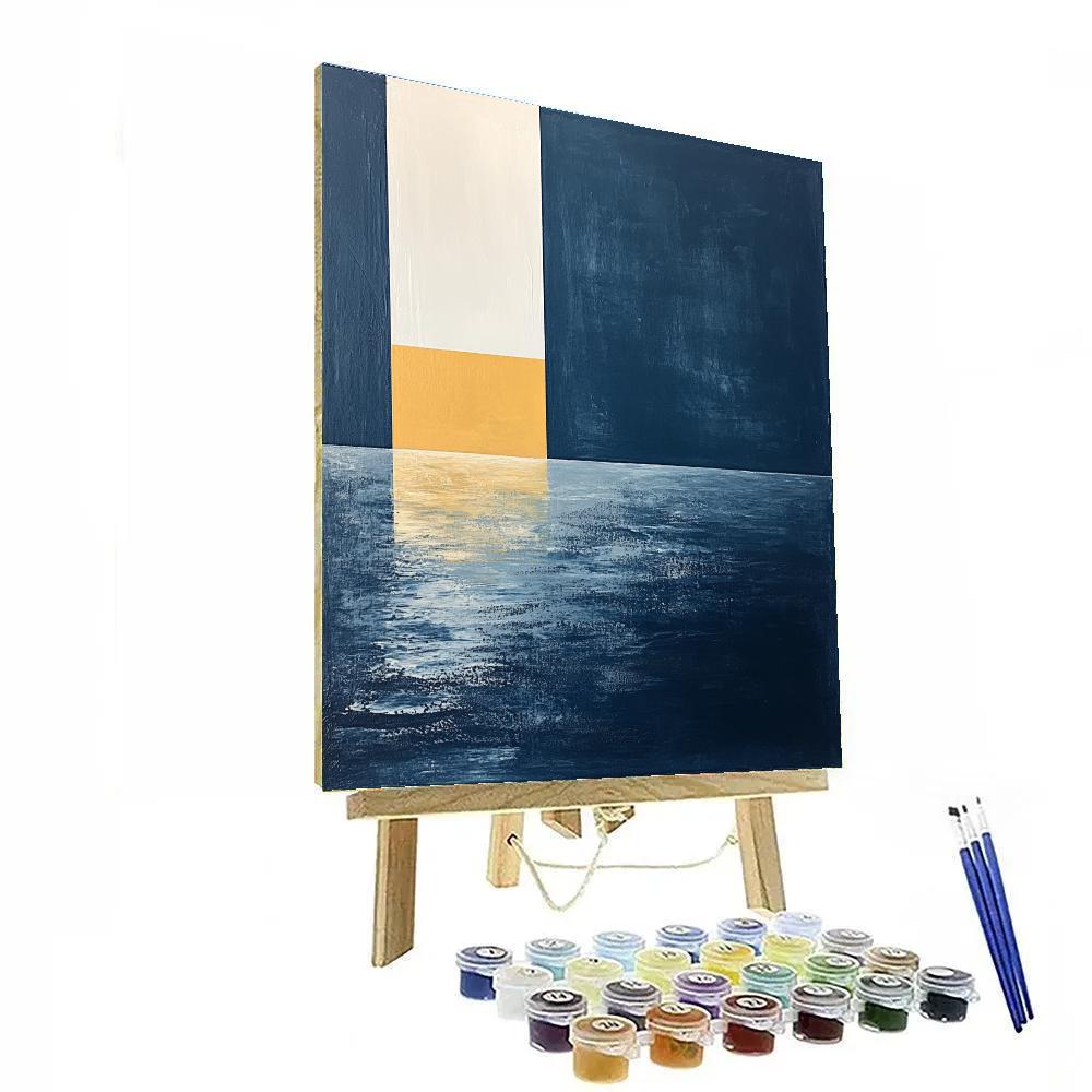 Kazimir Malevich Inspired Suprematist Blue Rift paint by numbers