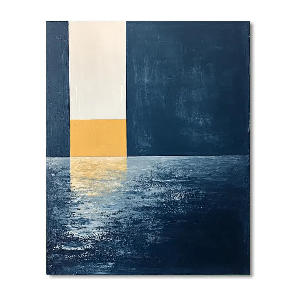 Kazimir Malevich Inspired Suprematist Blue Rift paint by numbers