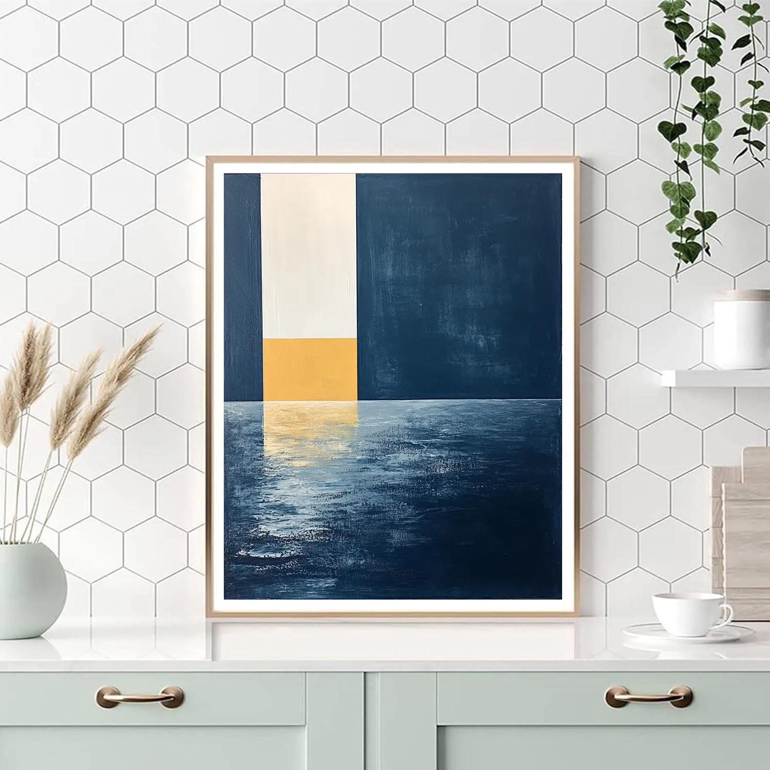 Kazimir Malevich Inspired Suprematist Blue Rift paint by numbers