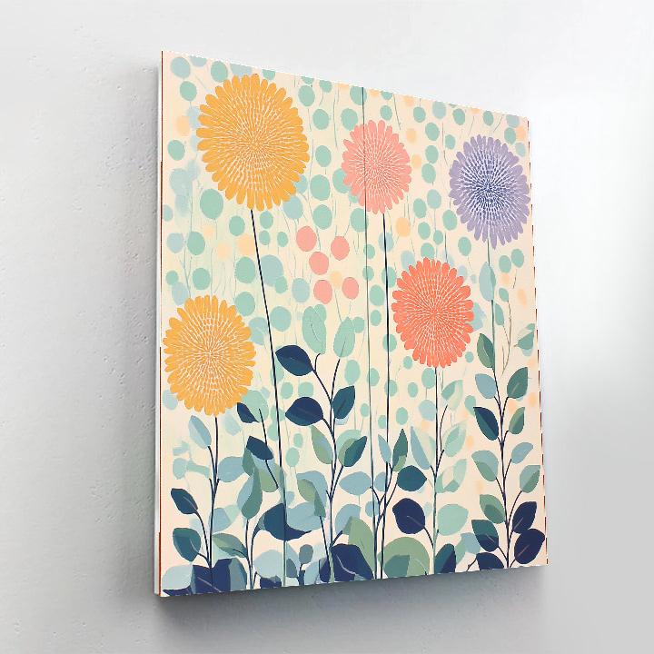 Georges Seurat Inspired Geometric Garden paint by number