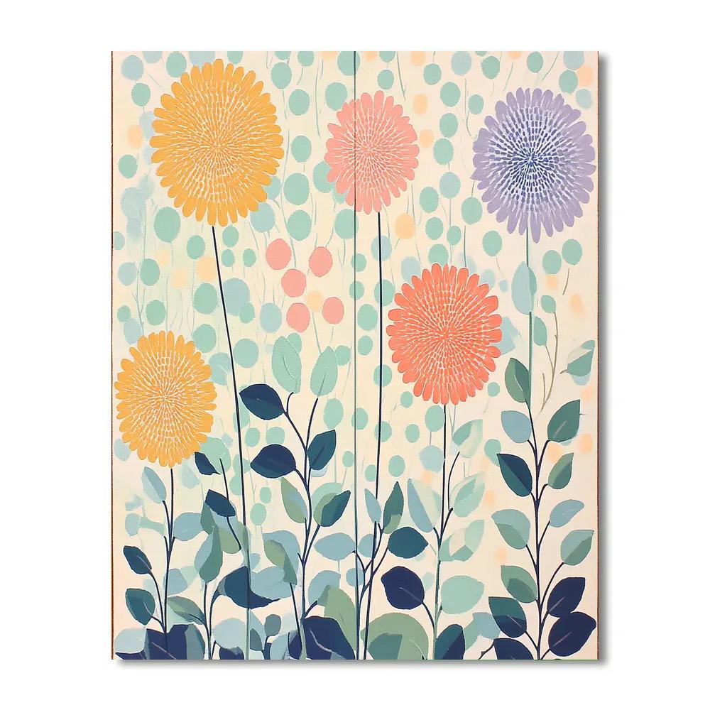 Georges Seurat Inspired Geometric Garden paint by number