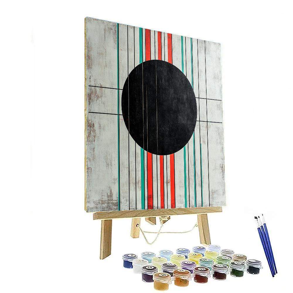 Kazimir Malevich Inspired Black Sun Composition paint by number